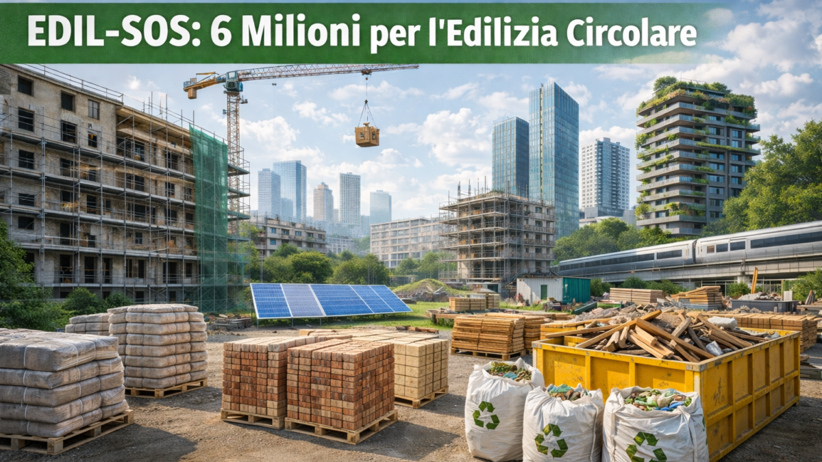 EDIL-SOS: 6 Milioni per l’Edilizia Circolare